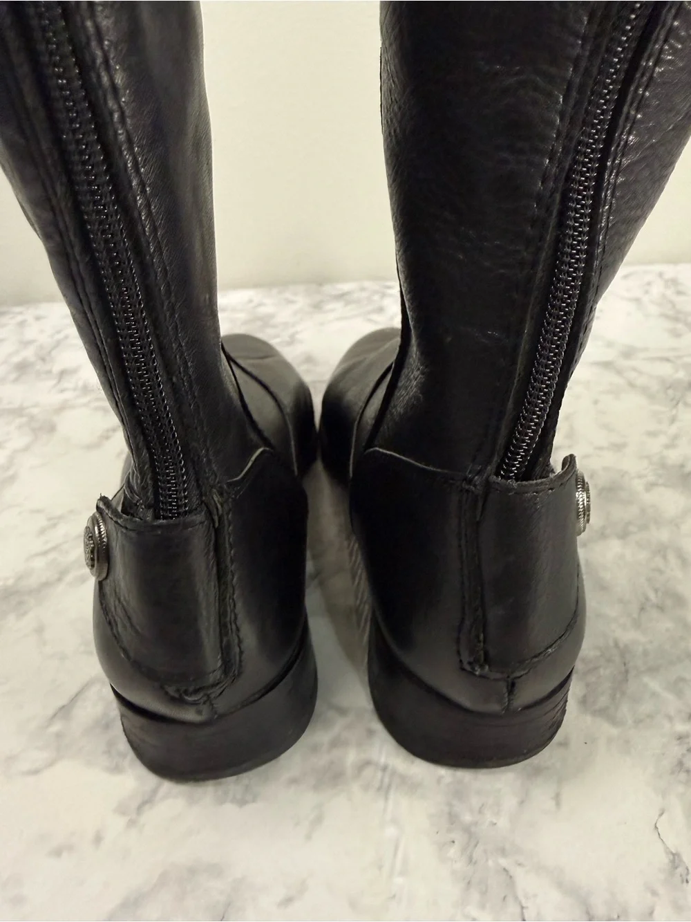 Arturo Chiang Classic Black soft Leather Knee High Women's Riding Boots Sz 8 MW